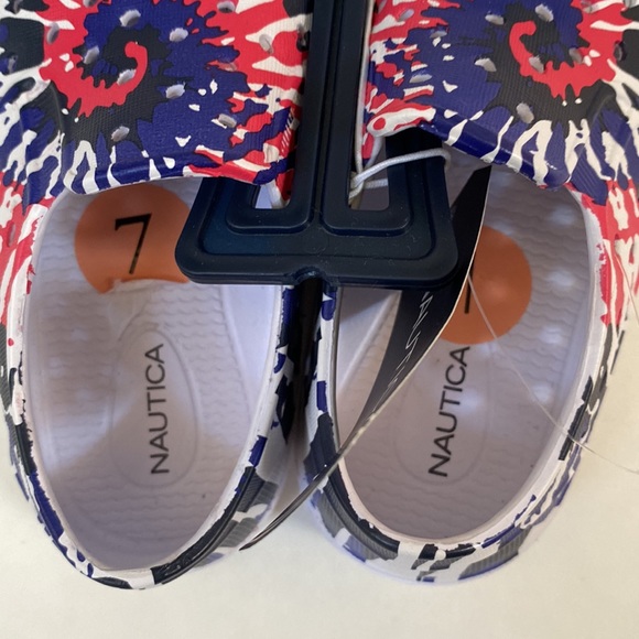 NWT NAUTICA Slip-on Style Kids Blue Tie Dye Sandals - Size 7 - Picture 5 of 5